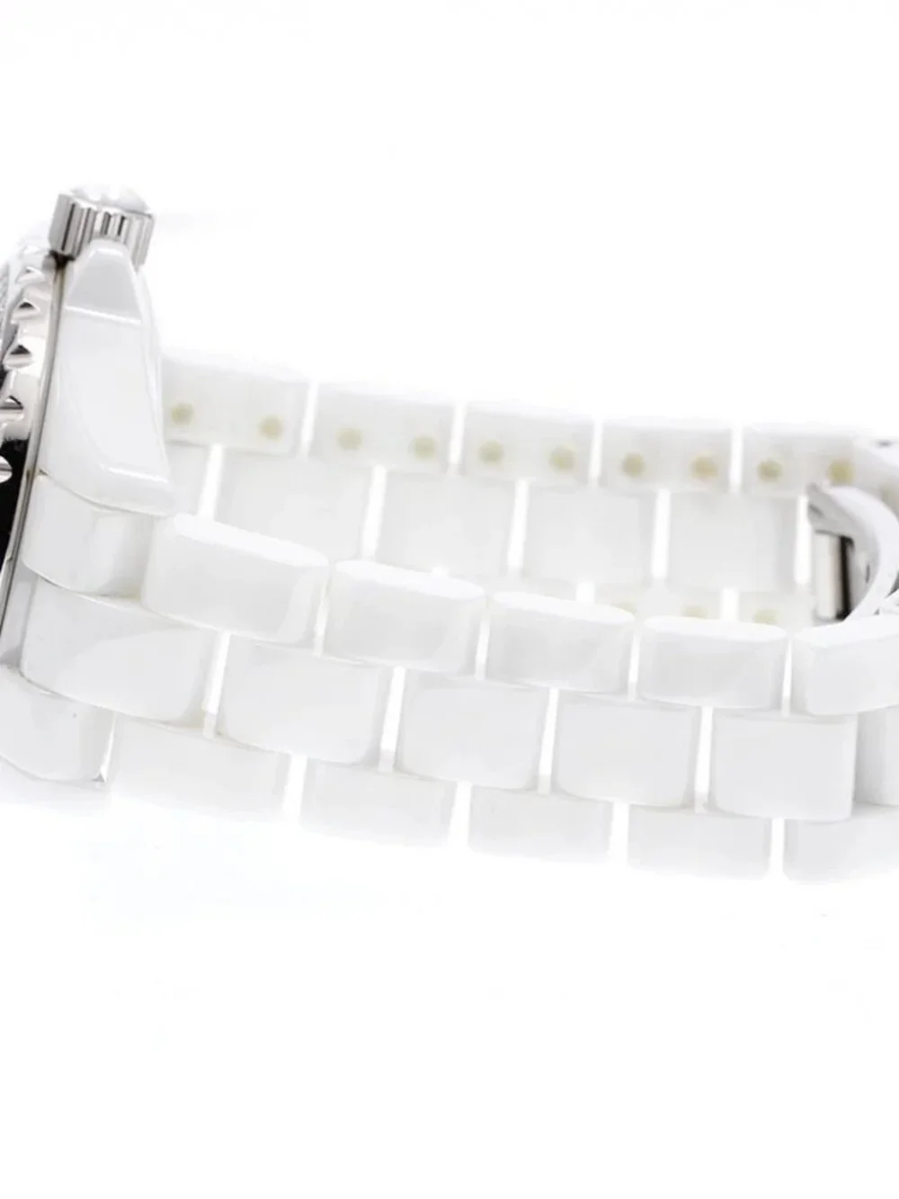 CHANEL J12 H0967 Diamond Bezel White Ceramic Quartz Ladies Watch